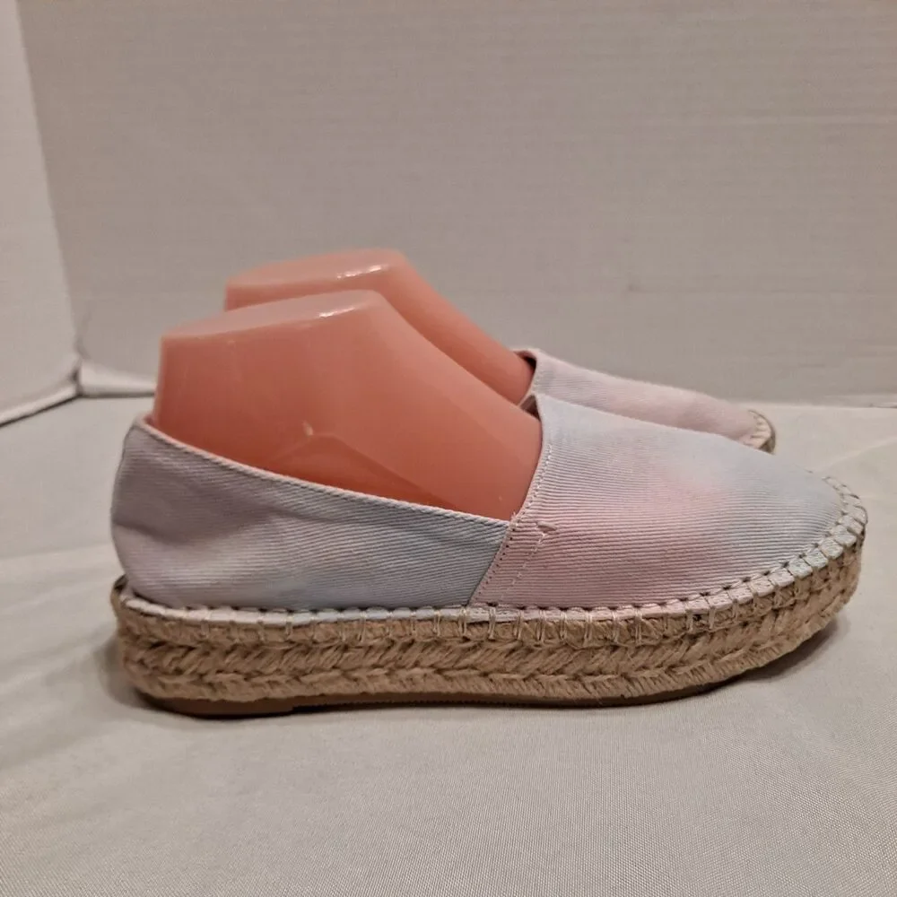 Splendid Womens Laney Espadrille Slip On Shoe Size 9 Pastel Tie Dye